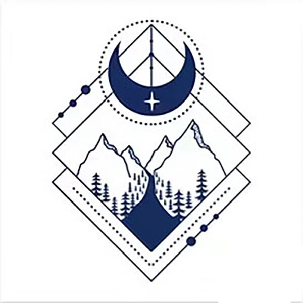 Geometrische Bergwelt & Mondsichel – Bild 2